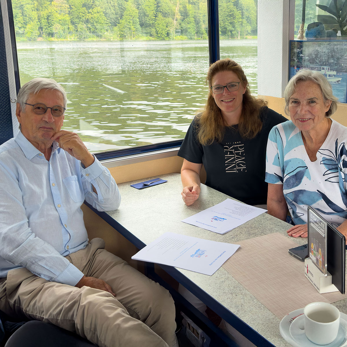 Initiatoren der Senioren-Bootsfahrt: Silke Frömder, Tanja Münch und Rainer Hatzky